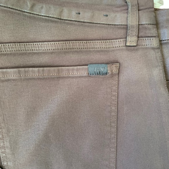 Jen7 by 7 For All Mankind 7FAM Ankle Skinny Leg Stretch Jeans Brown Sateen Sz 20 - Picture 4 of 10
